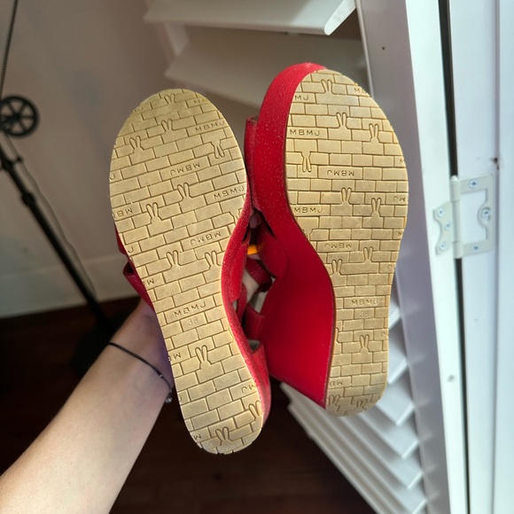 Marc By Marc Jacobs Red Leather wedges sz38 - Picture 12 of 12